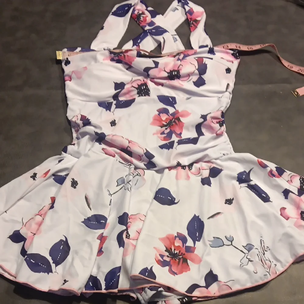 NEW! Miyang Floral Women's Swim One Piece With Built In Boyshorts.